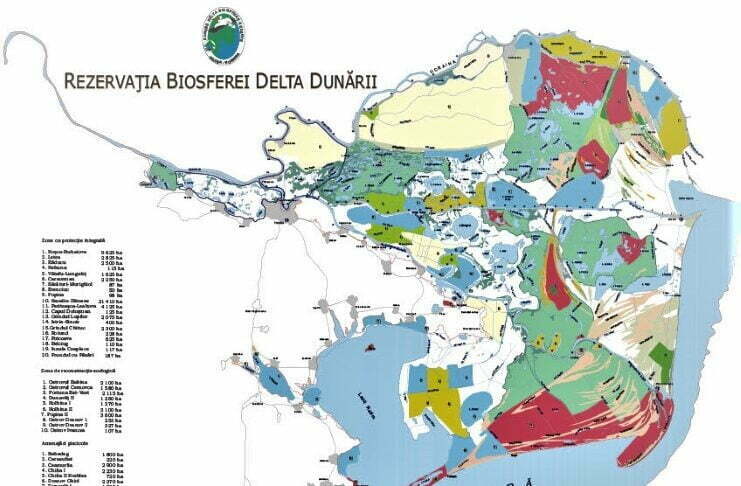 Hartă Delta Dunării