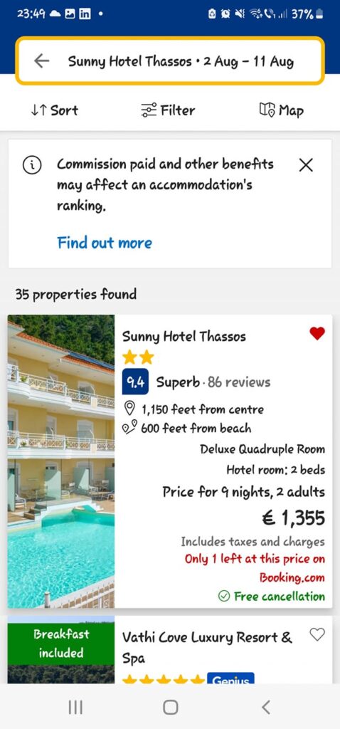 Booking