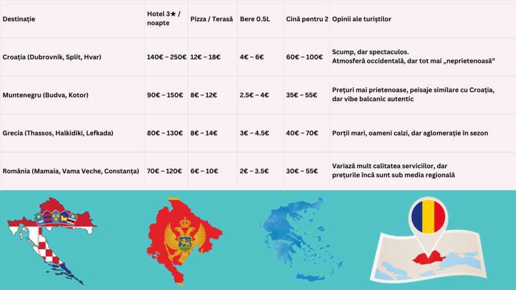 Croația vs vecinii de la mare: cum se compară prețurile în iunie 2025?