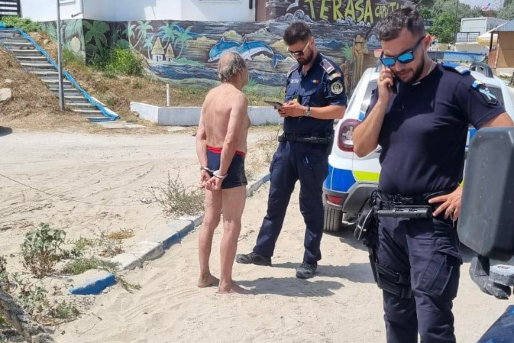 Turist încătușat la Eforie Sud