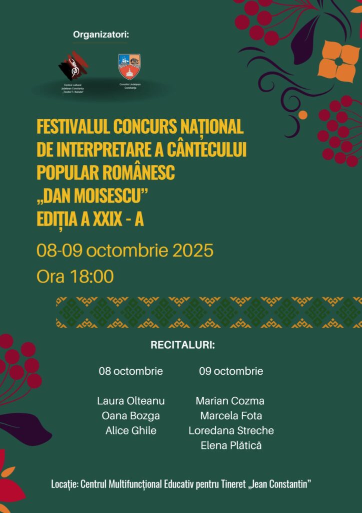 Festivalului Concurs Național de Interpretare a Cântecului Popular Românesc ,,Dan Moisescu”
