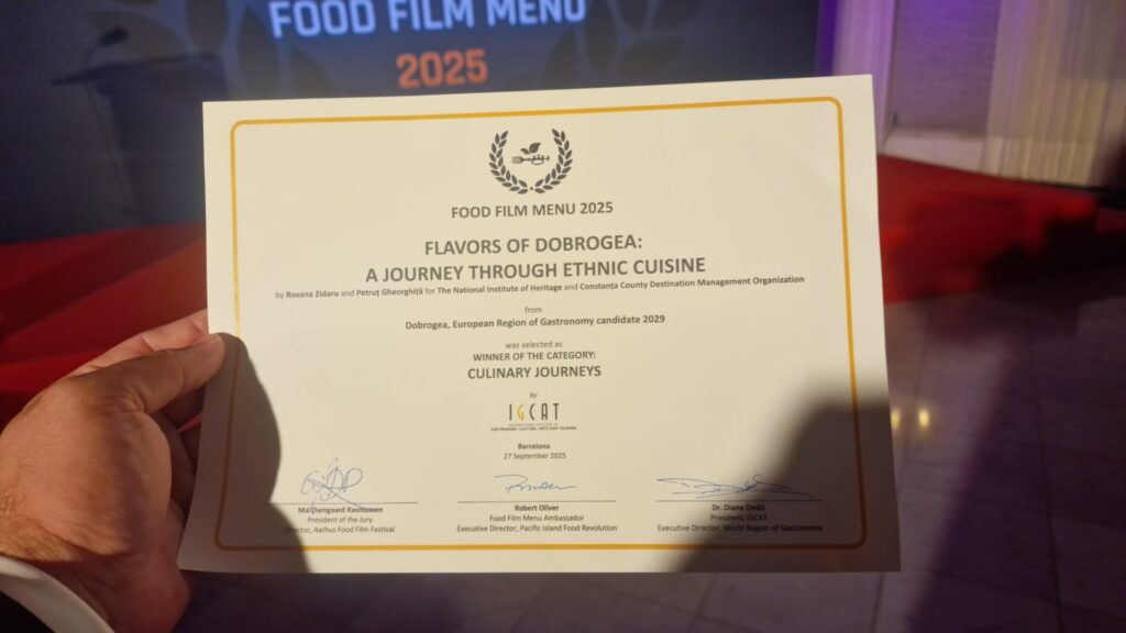 Dobrogea, pe harta gastronomiei mondiale: scurtmetraj premiat la Barcelona