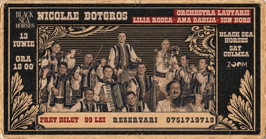 Black Sea Horses găzduiește un concert live cu Nicolae Botgros și Orchestra Lăutarii
