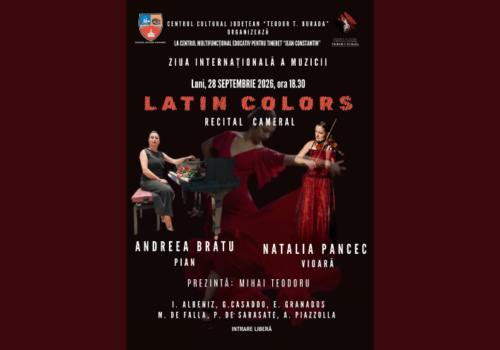 „Latin Colors” - Recital cameral instrumental dedicat Zilei Internaționale a Muzicii, la Centrul „Jean Constantin”
